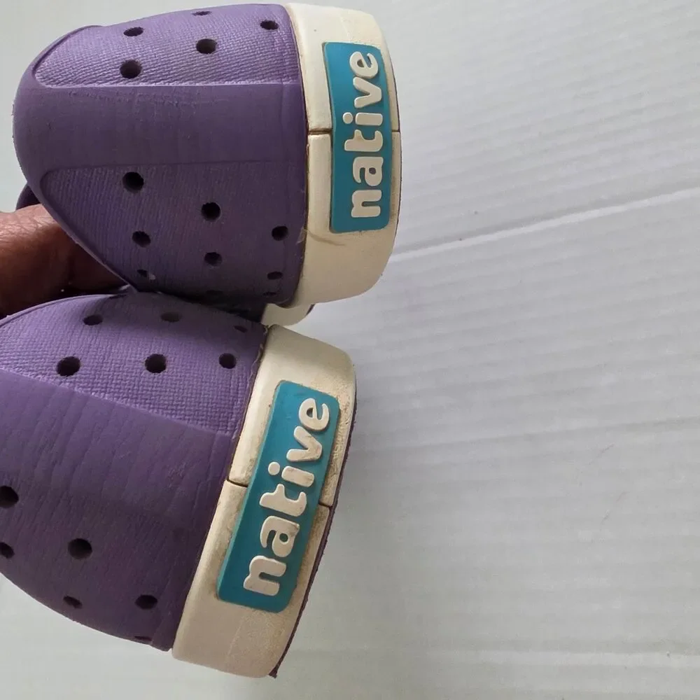 Native Jefferson Slip On Kids Water Shoes Purple Size J2 Lightweight Comfortable